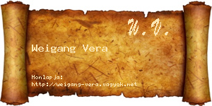 Weigang Vera névjegykártya